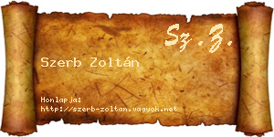 Szerb Zoltán névjegykártya