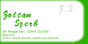 zoltan szerb business card